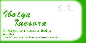 ibolya kucsora business card